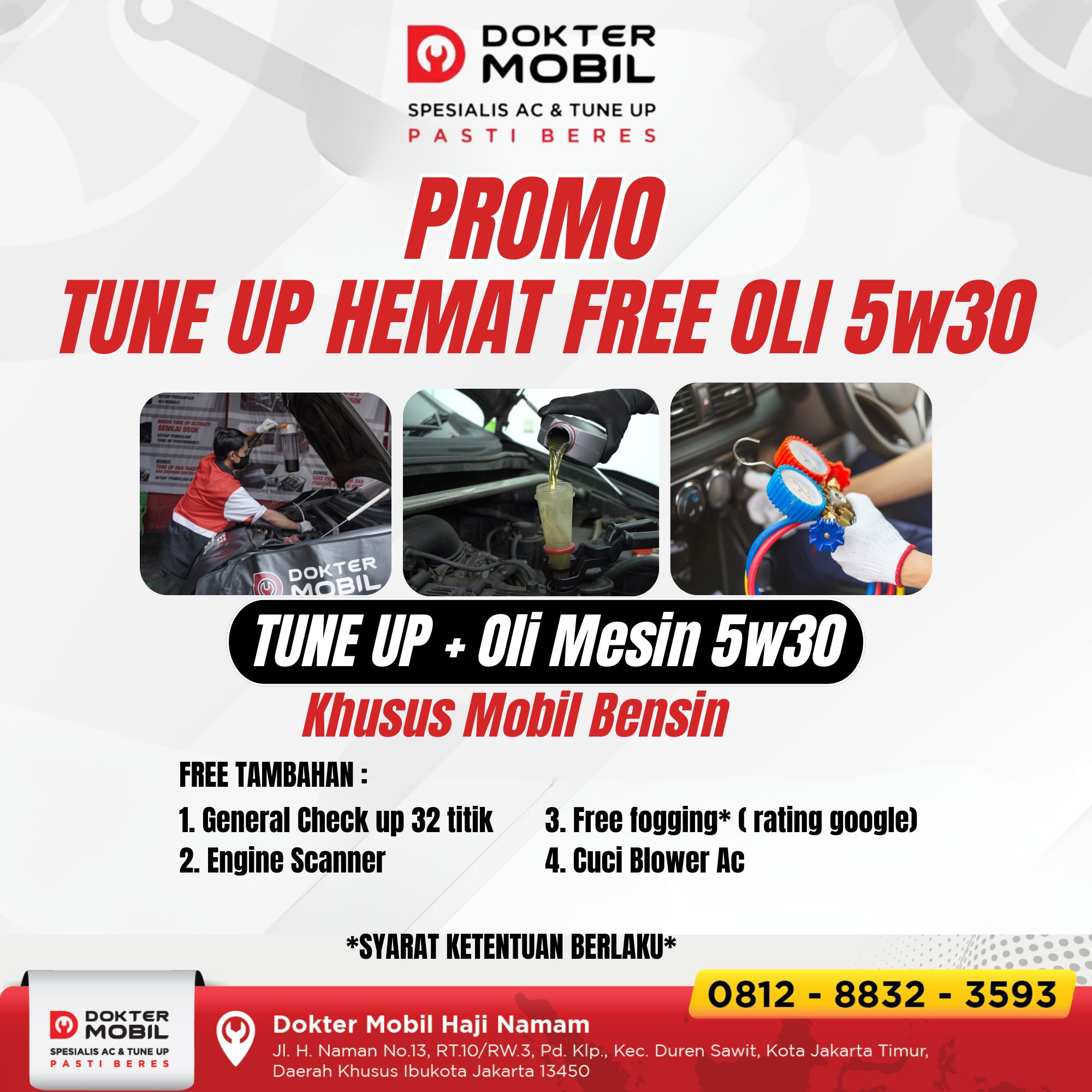 TERBAIK TUNE UP FREE OLI 4LITER