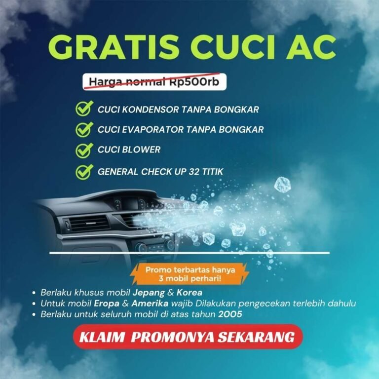 Cuci AC Mobil Gratis